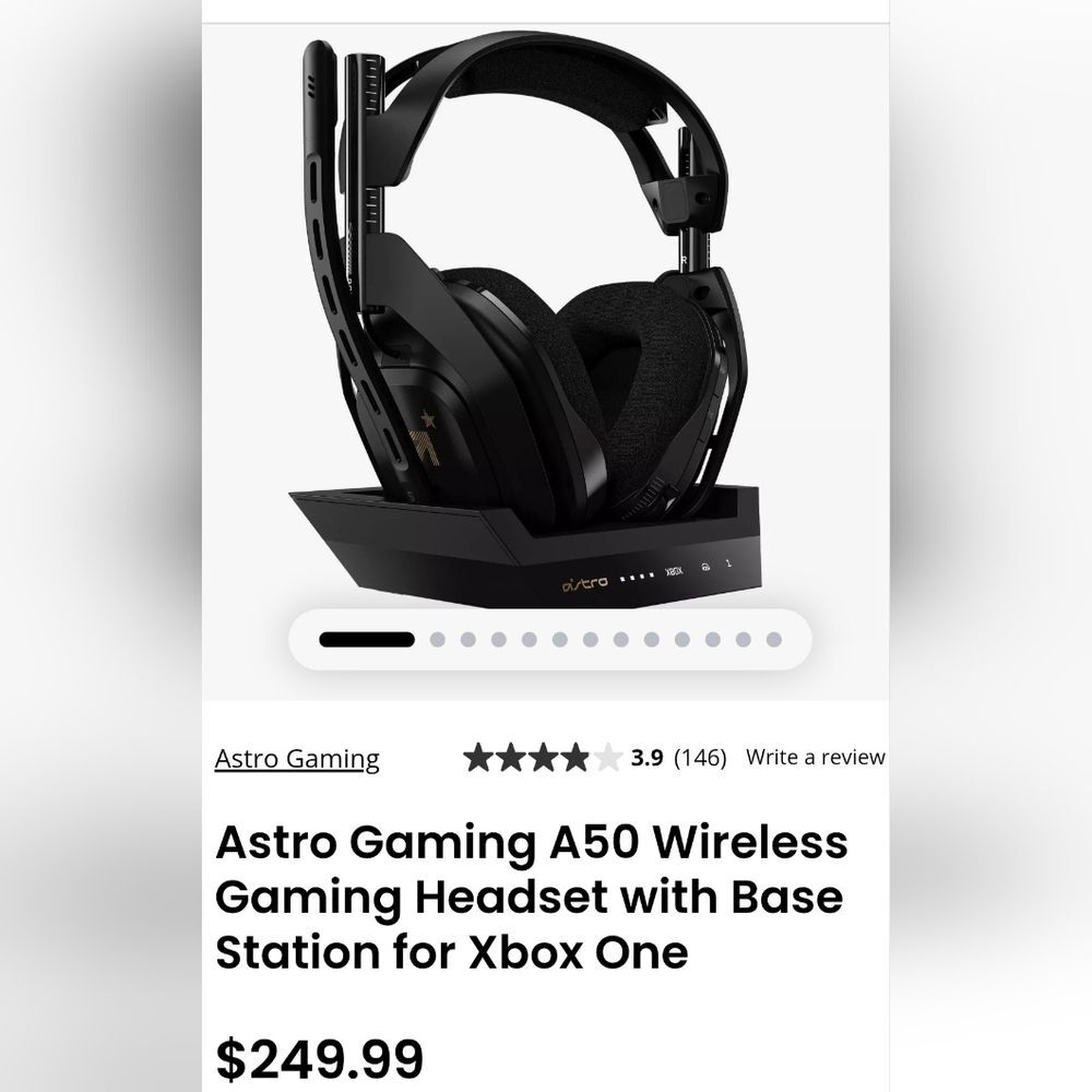 XBOX ONE LOGITECH ASTRO A50 GEN 4 GAMING HEADPHONES - Picture 9 of 14